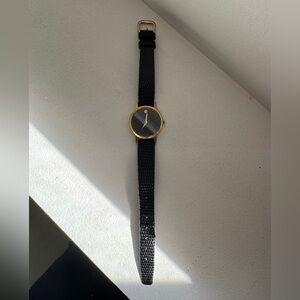 Movado 87.A1.832 Ladies Gold Tone Black Museum Dial Ladies Watch
